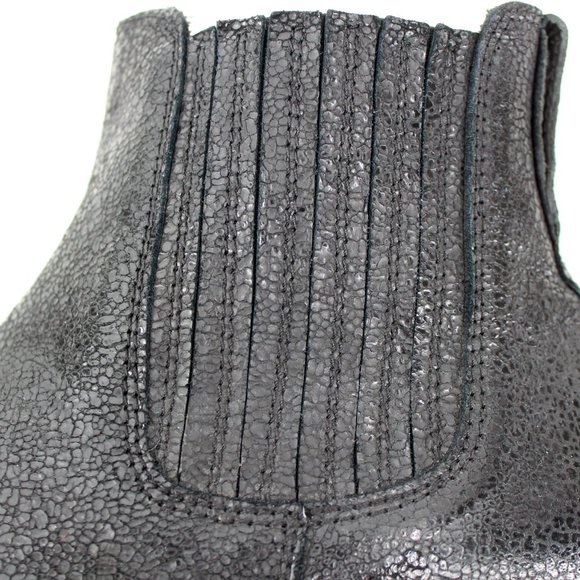 Moma Black Leather Chelsea Boots Round Toe Handmade Goodyear Welt - Picture 9 of 15